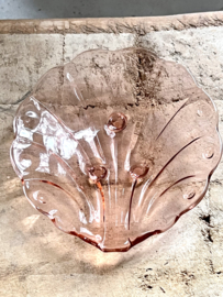 Pink glass small serving plate