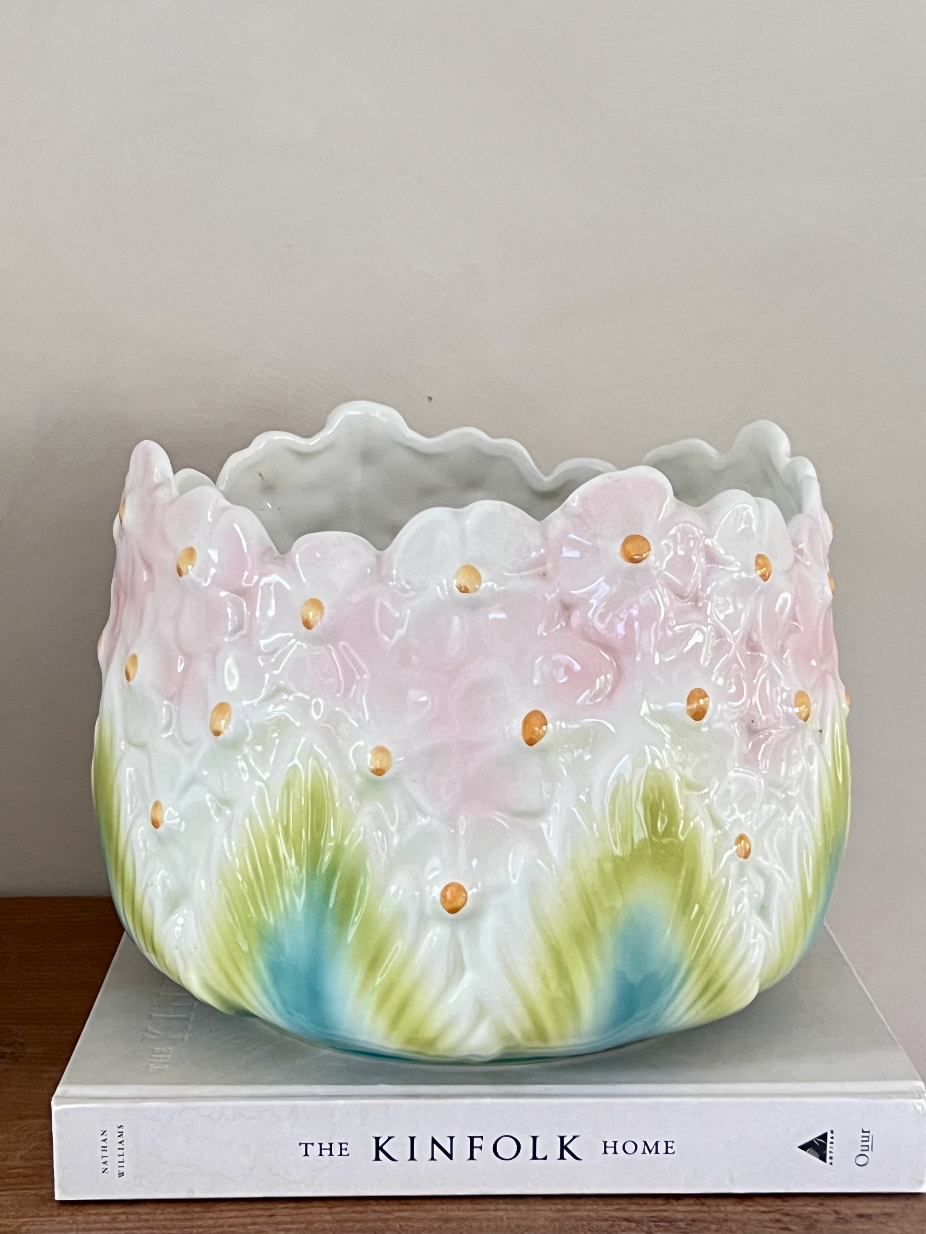 Grote vintage Art Nouveau stijl bloempot