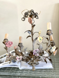 Italian antique floral lustre
