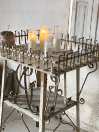 Antique french oranjerie table with monogram letters