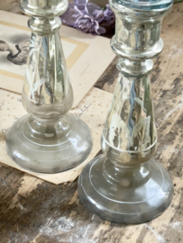 Set mercure glass candle holders