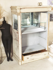 Antique french hat display vitrine/ cabinet