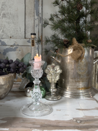 French crystal candle holder