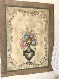 Floral painting on linen