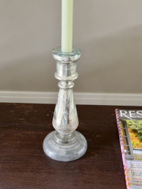 Silver candle holder