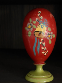 Mooi oud houten decoratie paasei