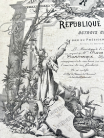 Old french certificate