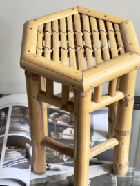 Vintage bamboe planten tafeltje