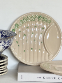 Barbotine asparagus plates