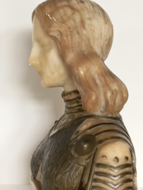 Jeanne D’Arc buste albaster