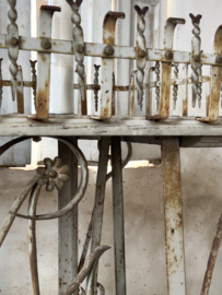 Antique french oranjerie table with monogram letters