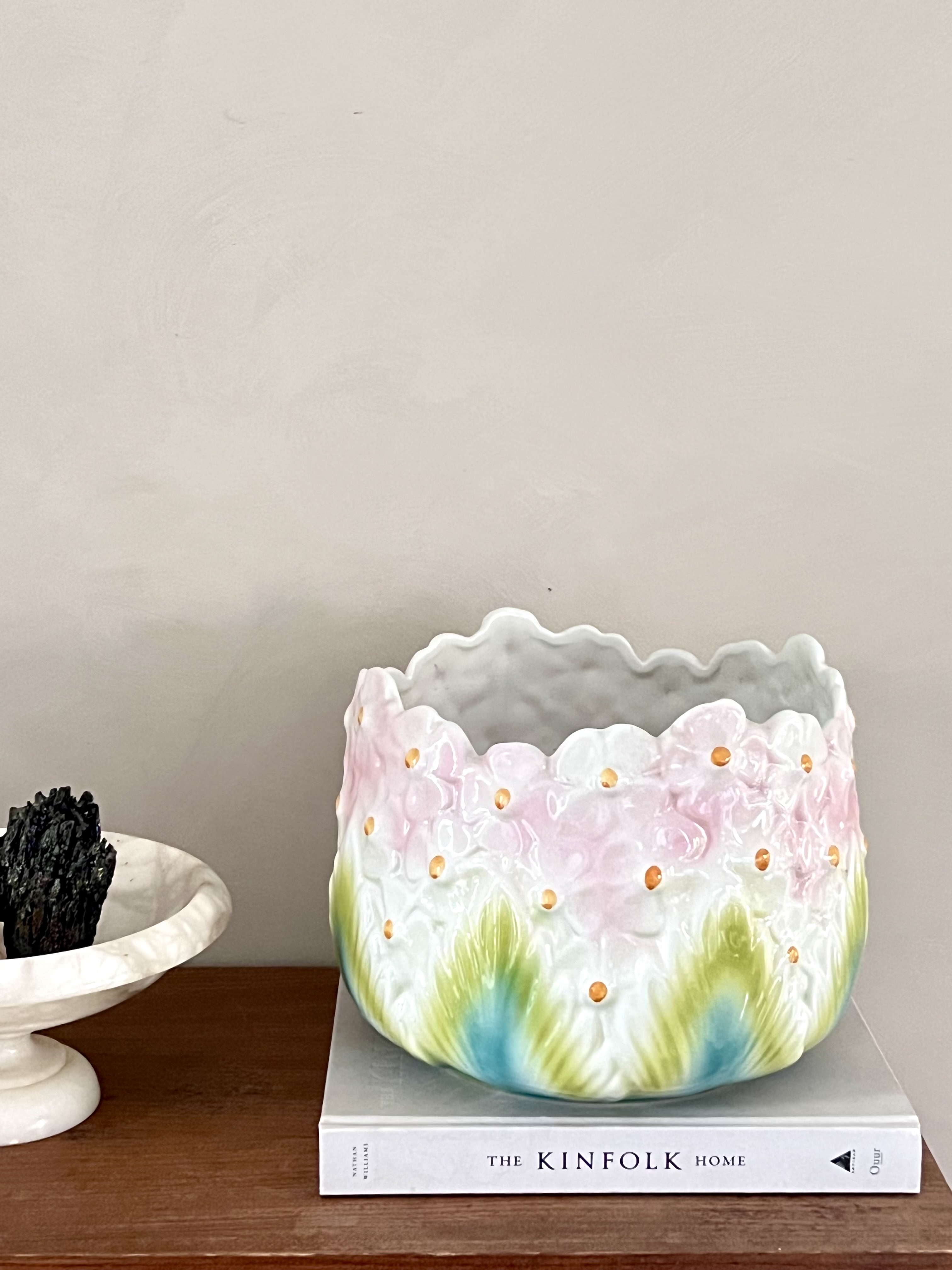 Grote vintage Art Nouveau stijl bloempot