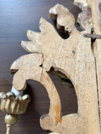 Antieke franse houten wand applique