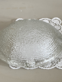 Midcentury glazen design schaal/ asbak