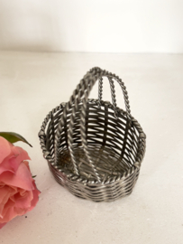 Florentine silverplated woven basket