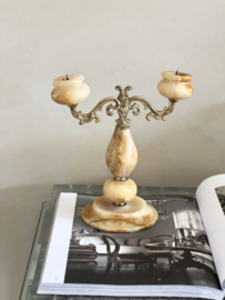 Vintage Onyx marmeren kandelaar
