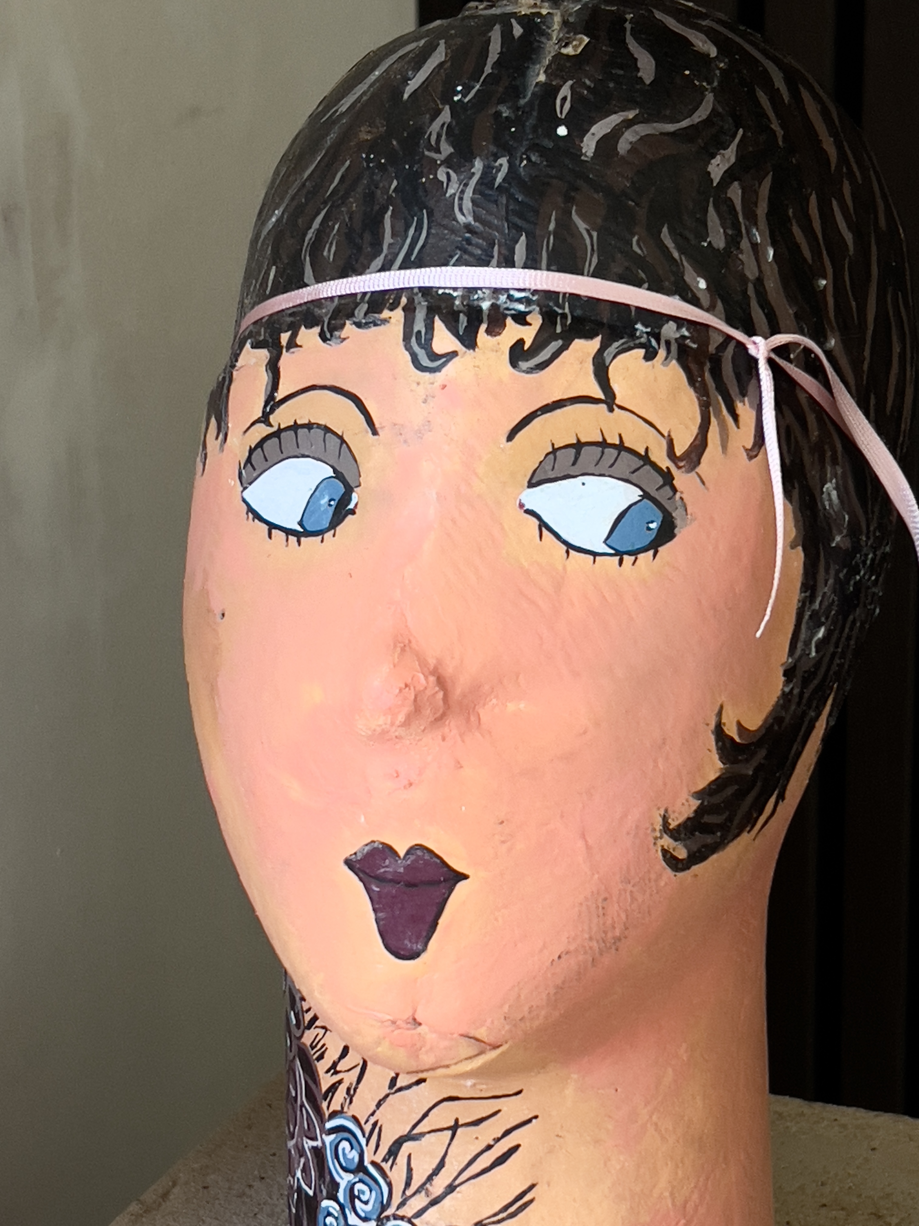 Papier maché mannequin hoofd