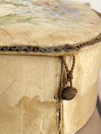 Antique french silk bijouterie box