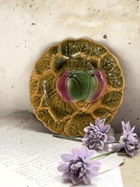 Beautiful old Majolica Sarreguemines dessert plate