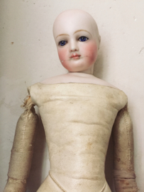 French antique leather doll