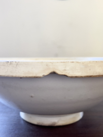 Large antique skimming bowl
