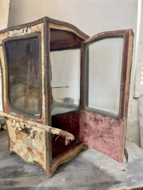 Antique french sedan chair vitrine cabine