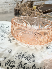 Old pink glass bowl