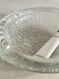 Midcentury glazen design schaal/ asbak