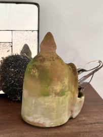 Antique terra cotta bird drinking place