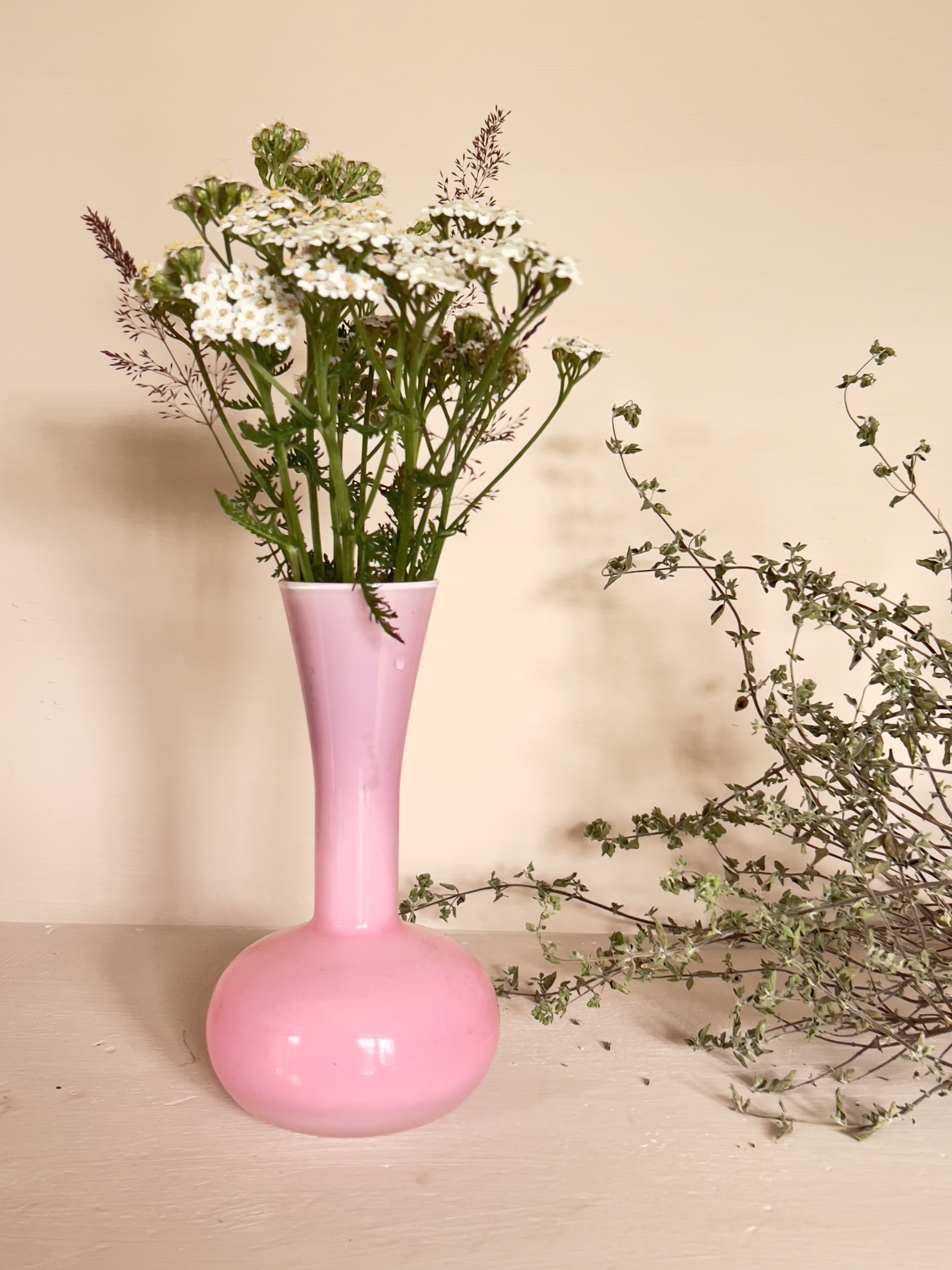 Rose opaline vaasje