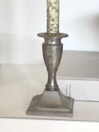 Antique pewter candle holder