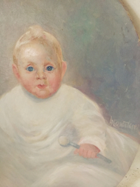 French oval child portrait
