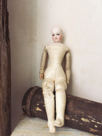 French antique leather doll