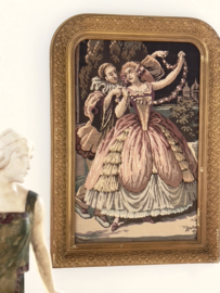 Unique framed old fabric