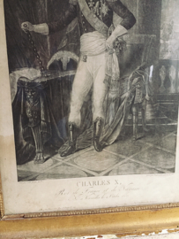 Ingelijste gravure Charles X