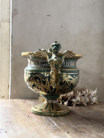Prachtige Italiaanse vase/pot with dragons