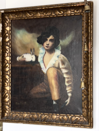 Oud olieverf portret