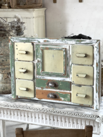 Antique specimens wall cabinet