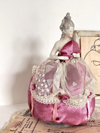 Antique half doll lady
