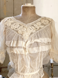 Prachtige antieke franse blouse