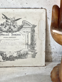 Old french certificate