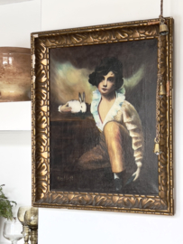 Oud olieverf portret