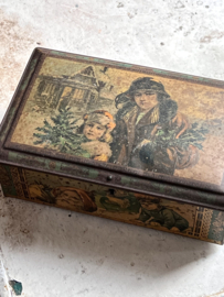Antique rare  Christmas tin