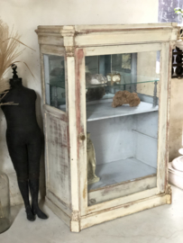 Antiek franse display hoeden vitrine
