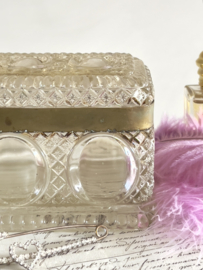 Persglas glas/ kristallen bijouterie kistje