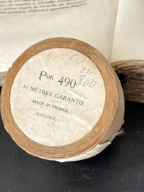 Old french ribbon on roll