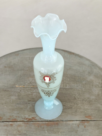 Vintage baby blue opaline vaas