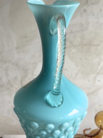 High opaline glass pouring jug