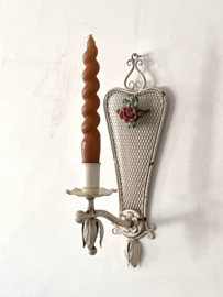 Brocante wall candle holder