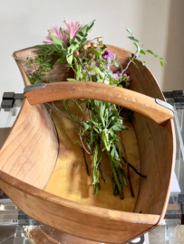 Antique wooden harvest basket